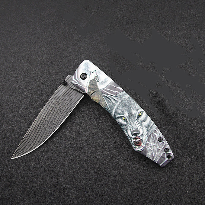 Machine Carved Folding Knife